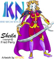 Shiela in Lina Inverse garb (Slayers) done by Kitsune...with IKN logos and all!